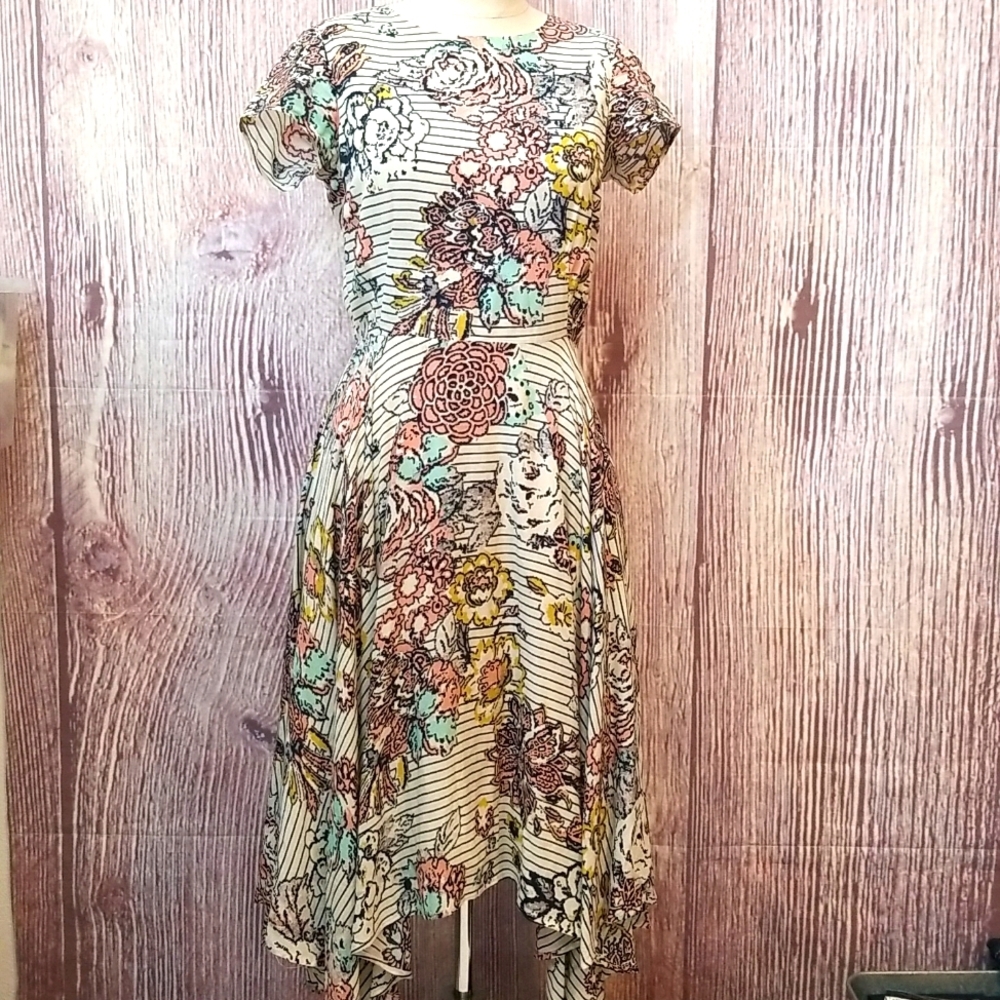 DE Collection Multicolor Floral Midi Dress